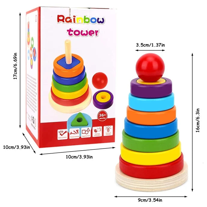 Wooden Rainbow Tower