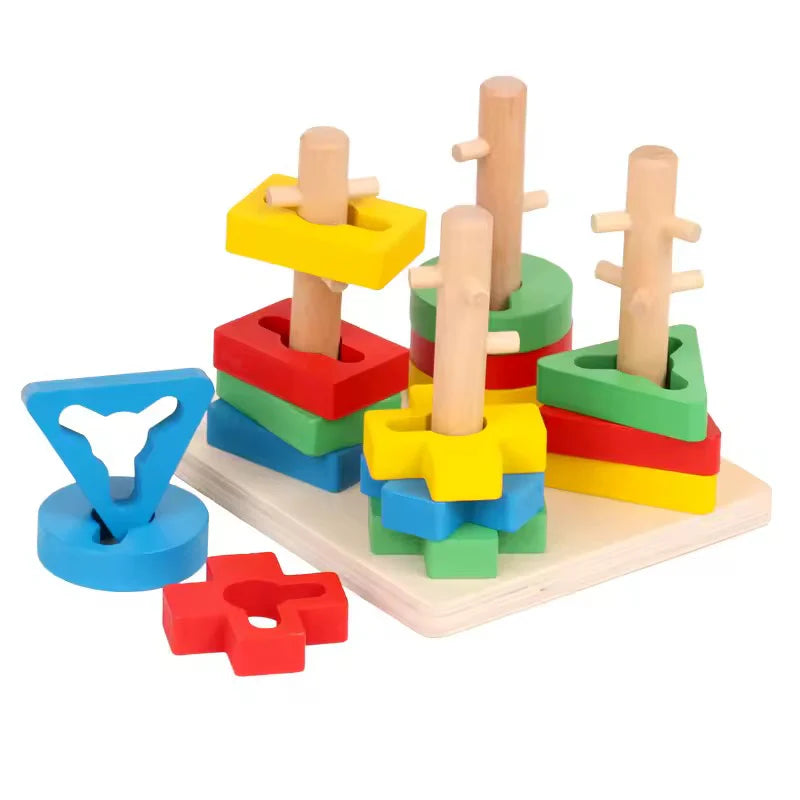Four sets of columns