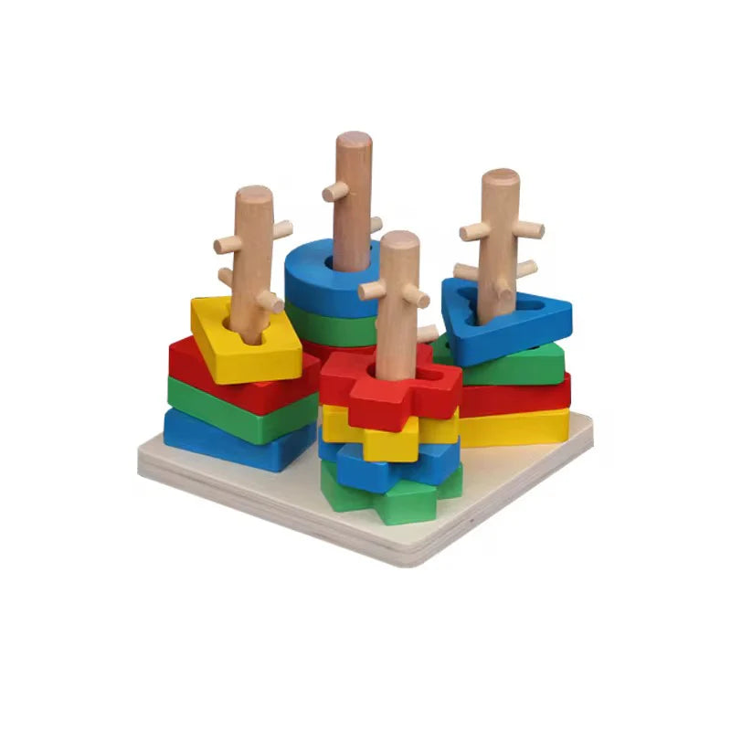 Four sets of columns
