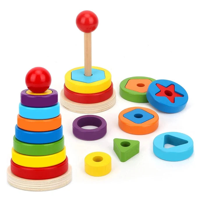 Wooden Rainbow Tower