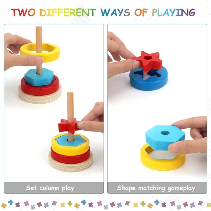 Wooden Rainbow Tower